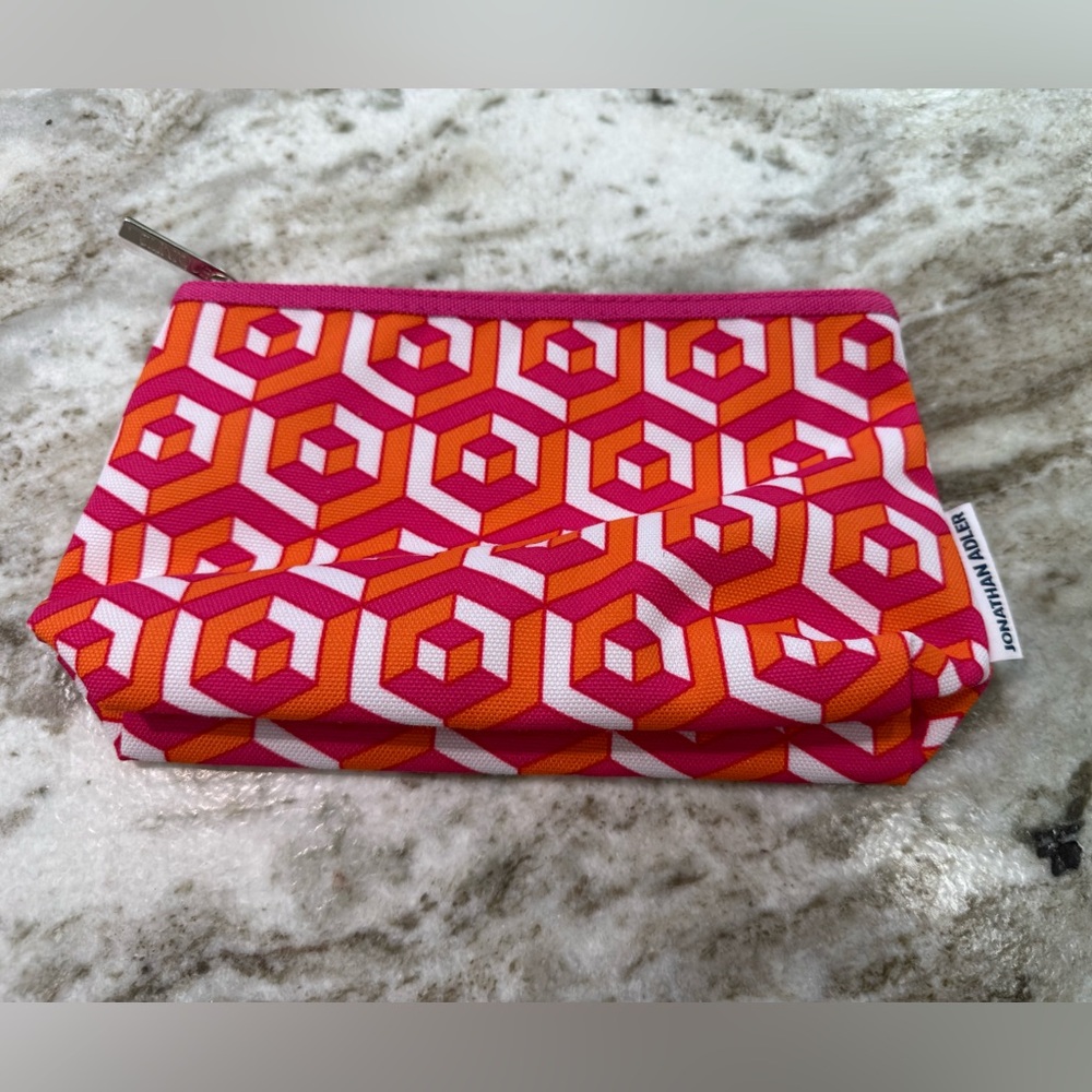 Jonathan Adler / Clinique Pink and Orange Hexagon Pouch